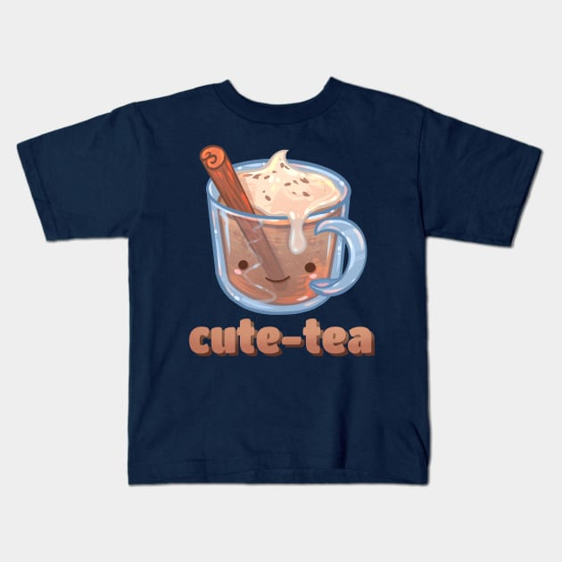 "Cutie" Chai Latte Kids T-Shirt by Claire Lin